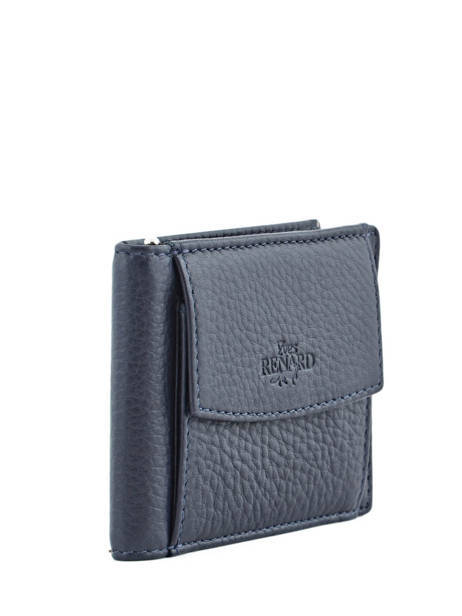 Portefeuille Leder Yves renard Blauw foulonne 23014 ander zicht 1